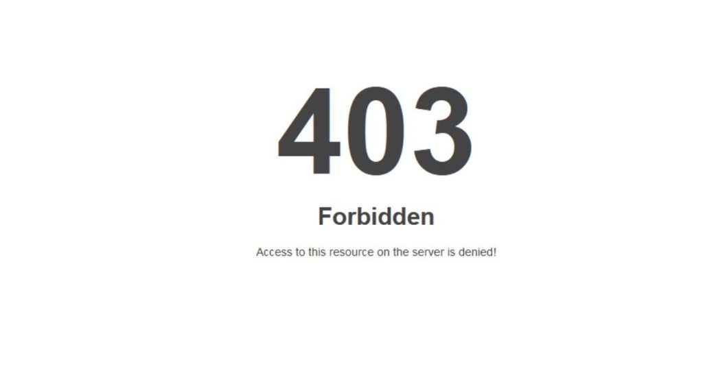 Cách khắc phục lỗi 403 forbidden